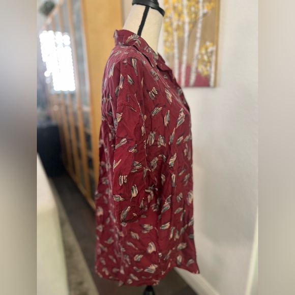 Silk Sensazione - 90s vintage - 100% oversized silk top - Picture 4 of 9